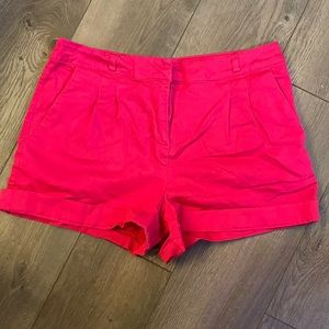 Bright pink shorts